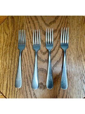 Oneidacraft Icarus Dinner Forks, Set of 4/ Simple Glossy Stainless by Oneida /